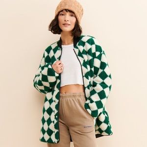 Harlequin Oversized Fleece Jacket